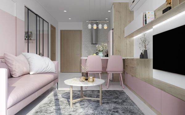 Gợi ý cho bạn yêu thích màu hồng trong thiết kế nội thất căn hộ