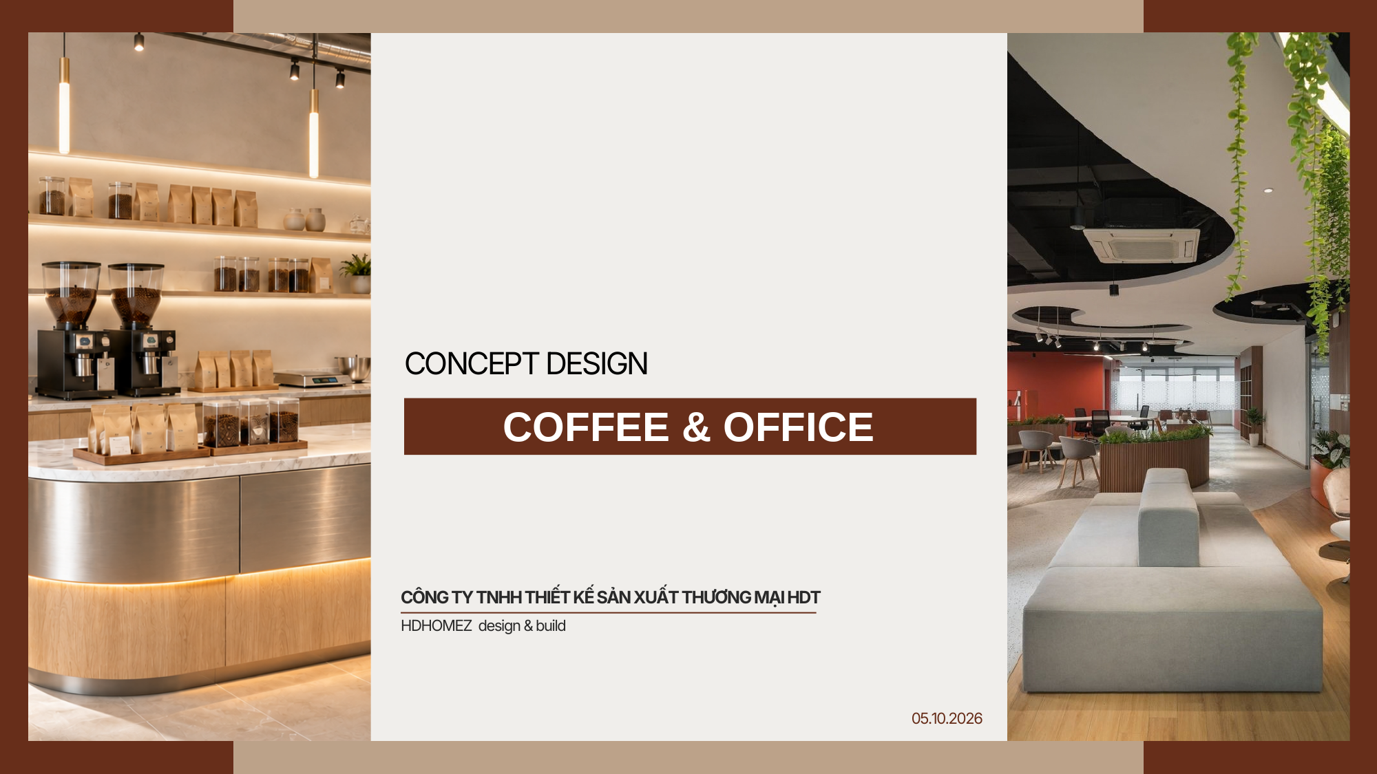 Concept văn phòng & showroom cà phê 4 tầng