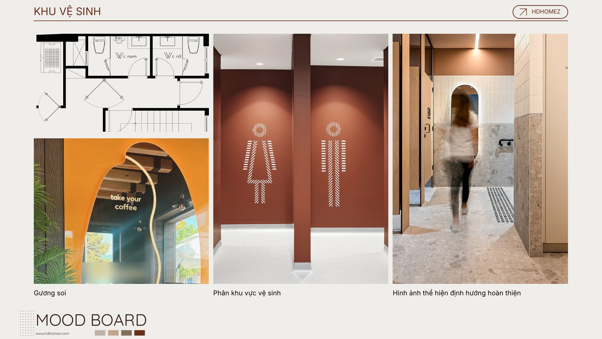 Concept văn phòng & showroom cà phê 4 tầng - Mood board khu vệ sinh